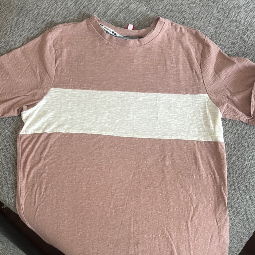 Free Planet Color-Block Pink and White Tee